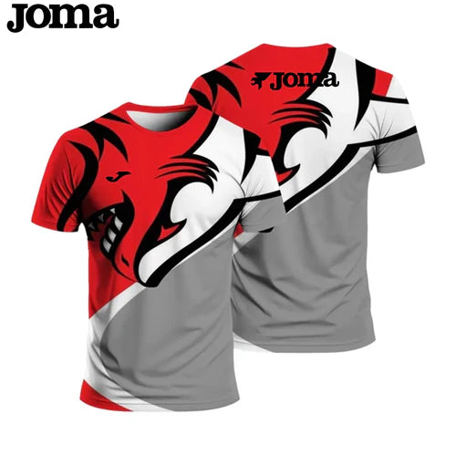JOMA3D Printed Football Training Men's T-Shirt - Summer Adult Fitness