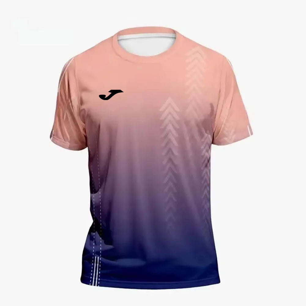 JOMA summer men's gradient 3D printed tops outdoor breathable
