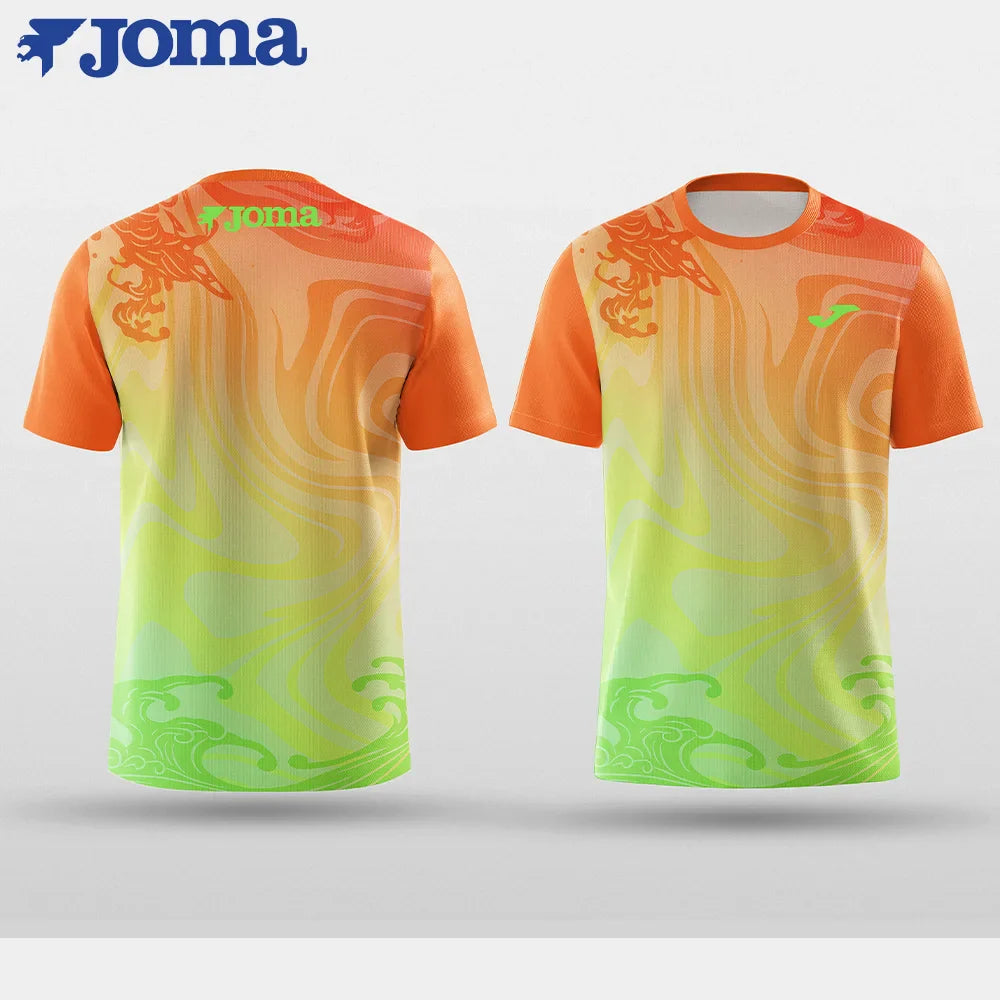 JOMAsummer bright color3Dprinting men'sT-shirt outdoor sports fitness