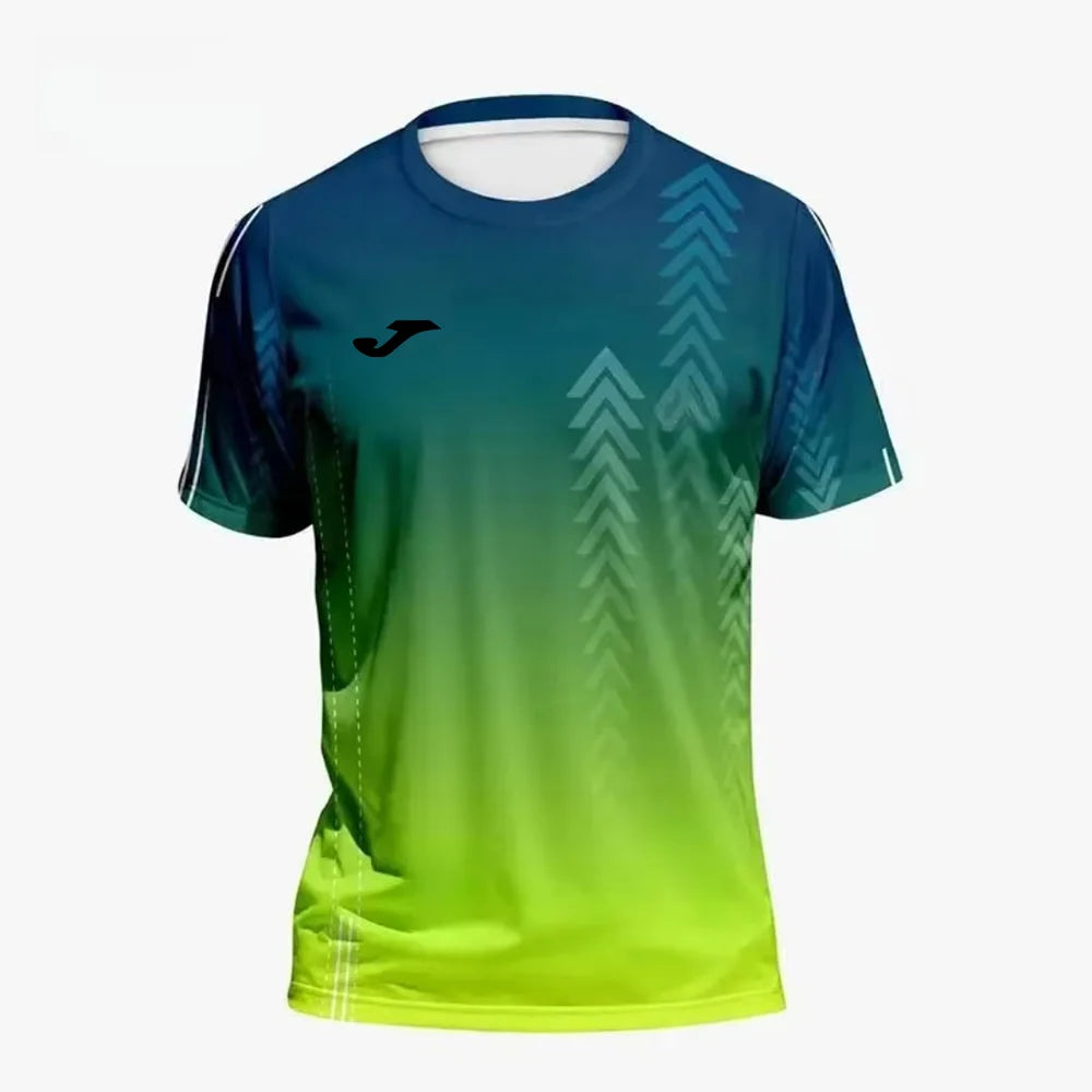 JOMA summer men's gradient 3D printed tops outdoor breathable