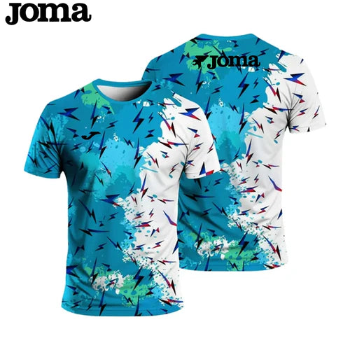 JOMA3D Printed Football Training Men's T-Shirt - Summer Adult Fitness