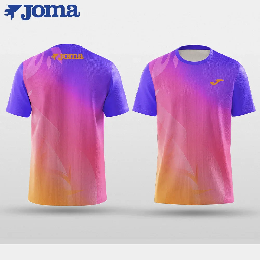 JOMAsummer bright color3Dprinting men'sT-shirt outdoor sports fitness