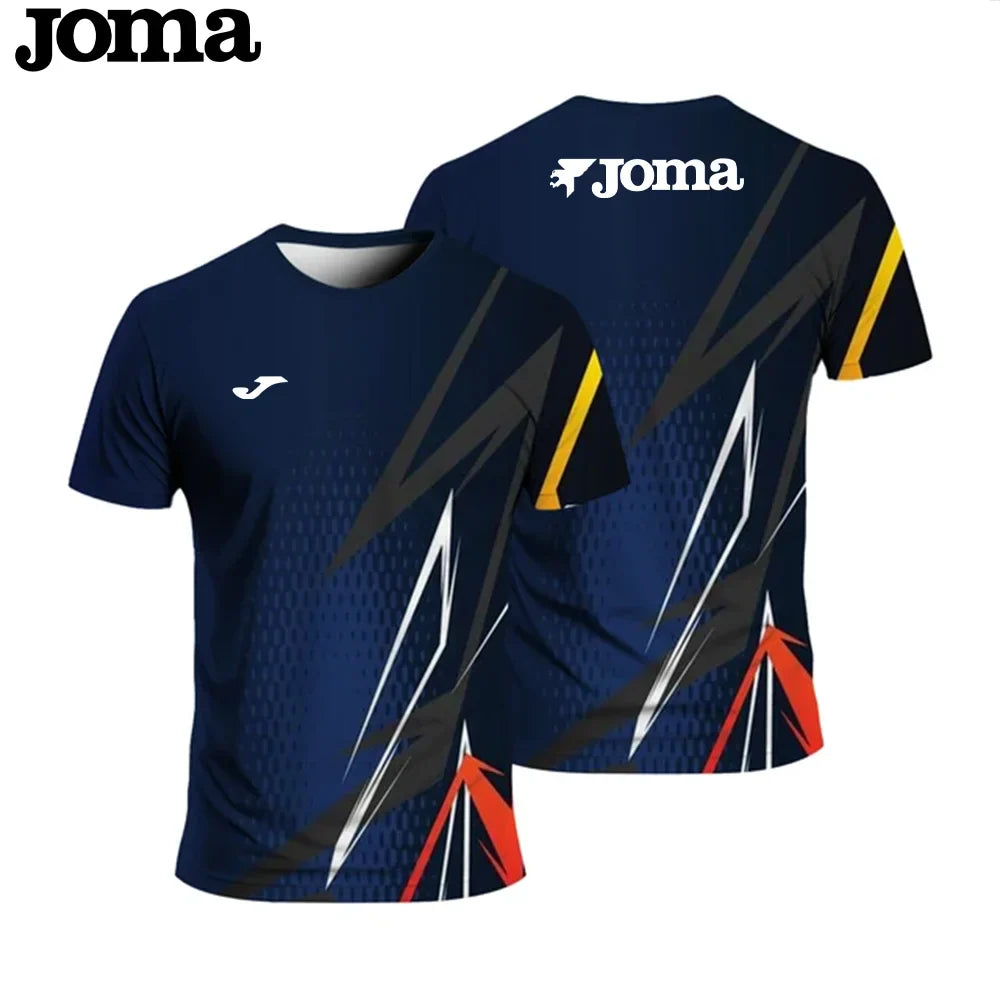 JOMA3D Printed Football Training Men's T-Shirt - Summer Adult Fitness