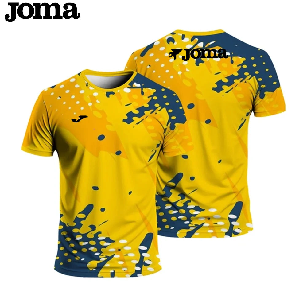 JOMA3D Printed Football Training Men's T-Shirt - Summer Adult Fitness