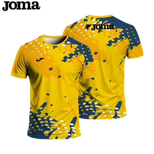 JOMA3D Printed Football Training Men's T-Shirt - Summer Adult Fitness